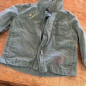 Gymboree Green Jean Jacket with Embroidery